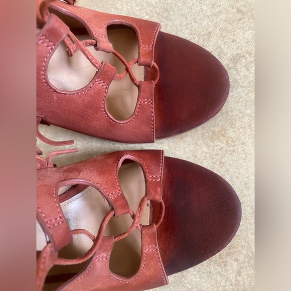 Sigerson Morrison Fringe Ankle Sandals Rose pink Sz7.5 - Picture 13 of 15